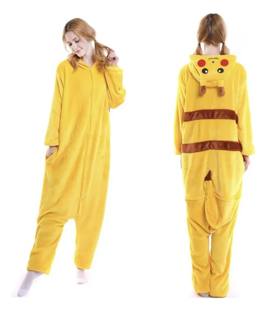 Pijama Y Disfraz Pikachu Enterito Niño Y Adulto-1