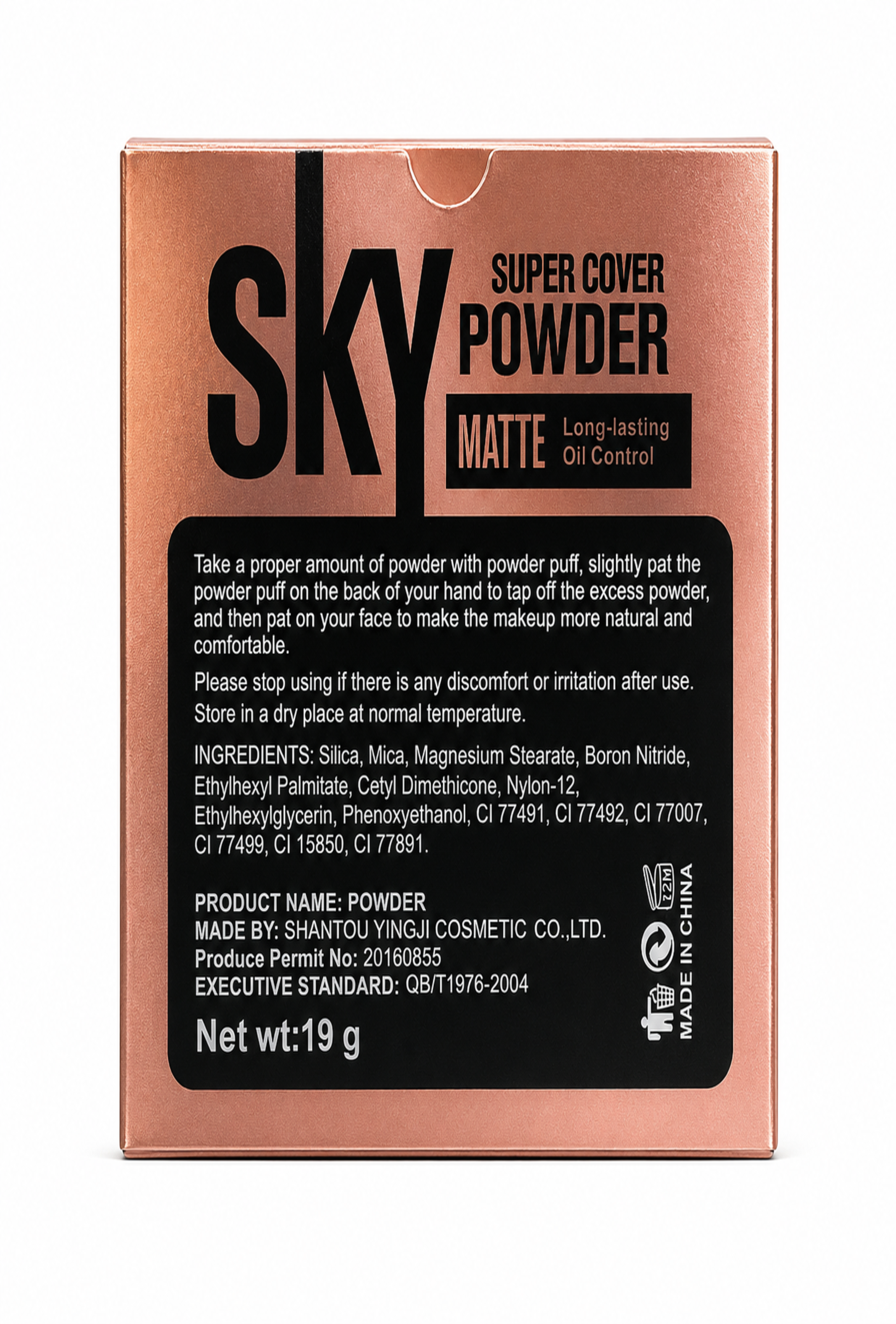 Polvo Compacto Kiss Beauty Sky Cover Matte SPF 15  Piel Perfecta Todo el Día-4