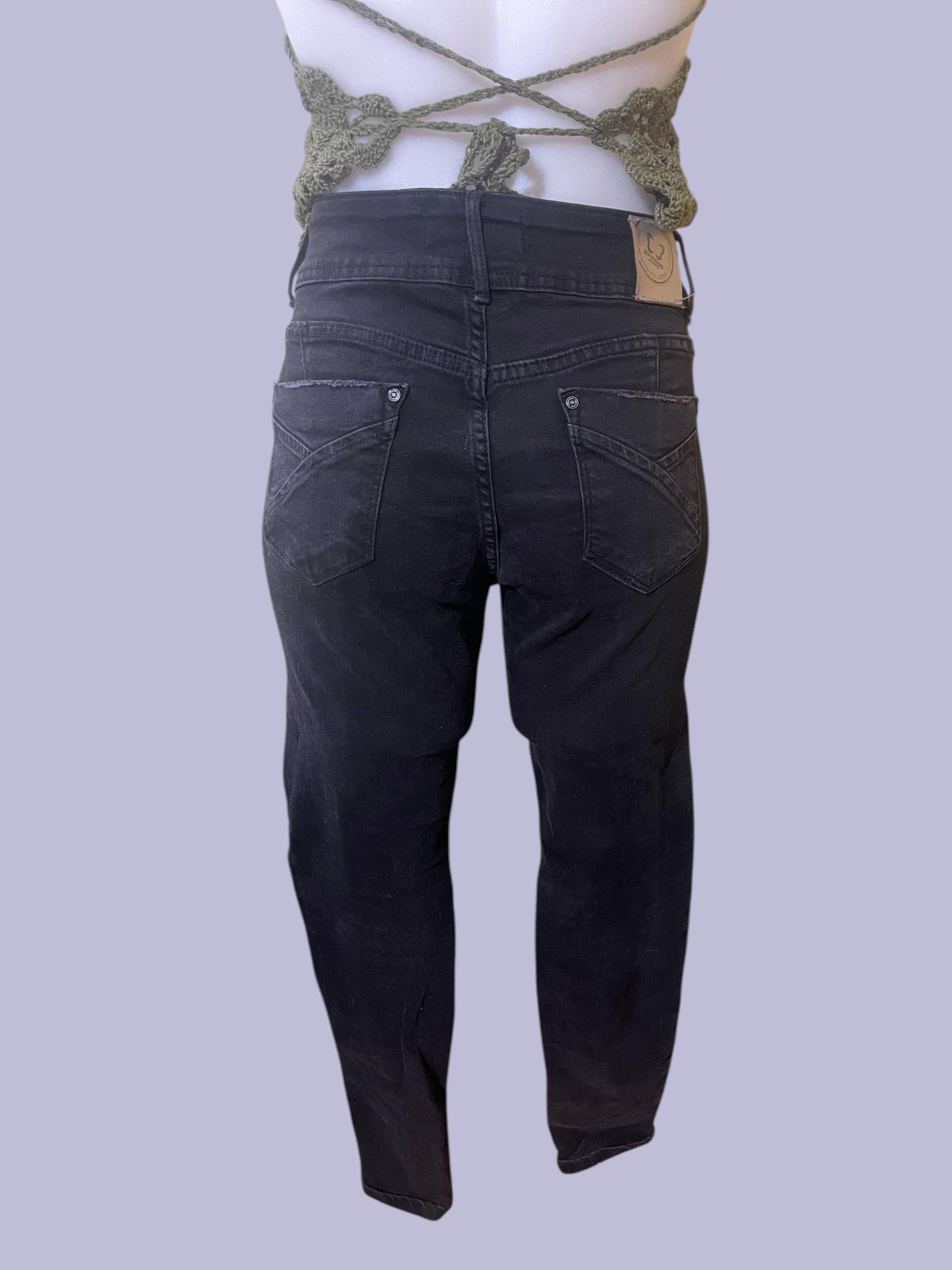 Jeans Negro Mujer -1