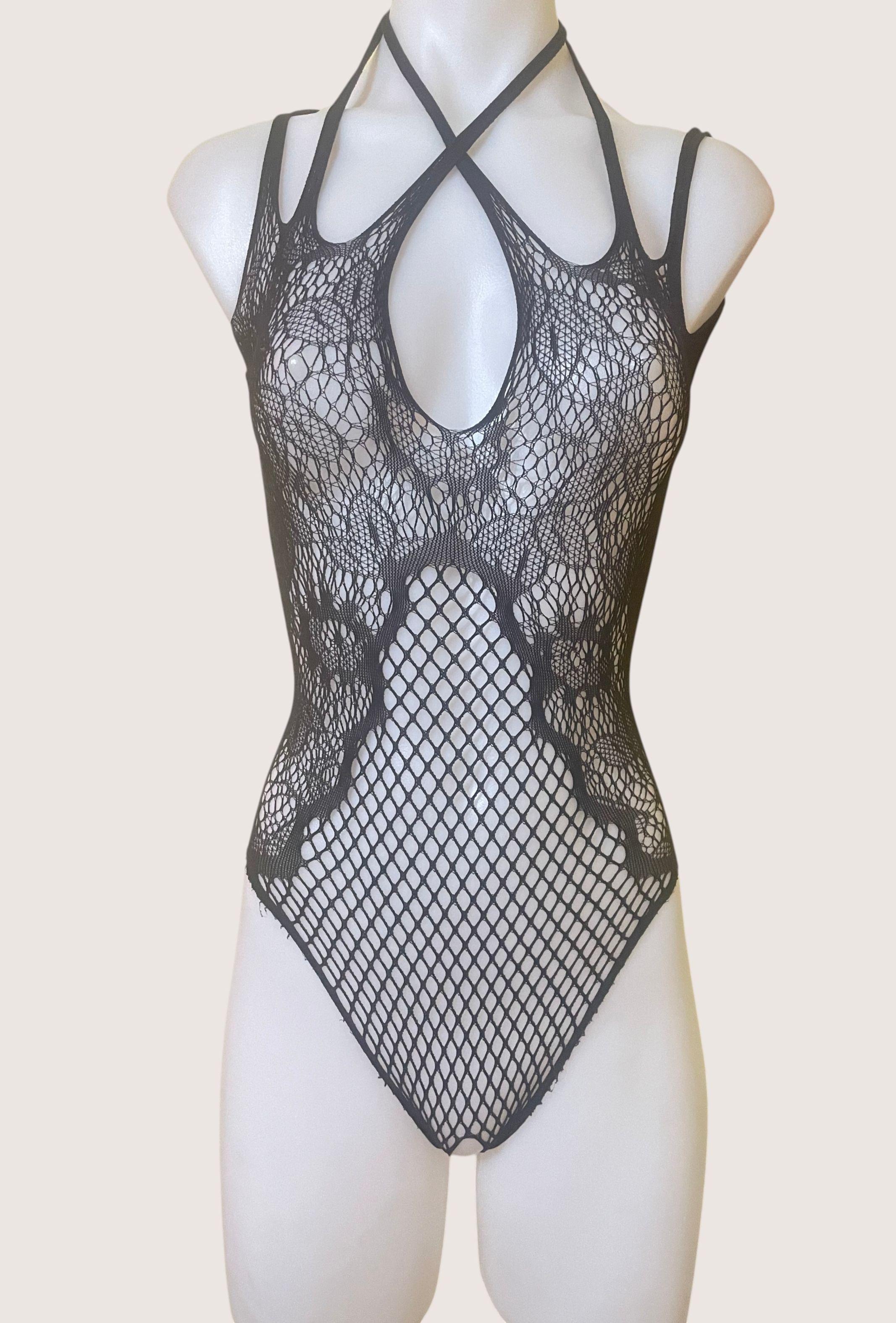 Pack Lencería Sensual Mujer – 5 Prendas Nuevas Sin Uso | Babydoll, Bodys de Malla y Body Stocking-6