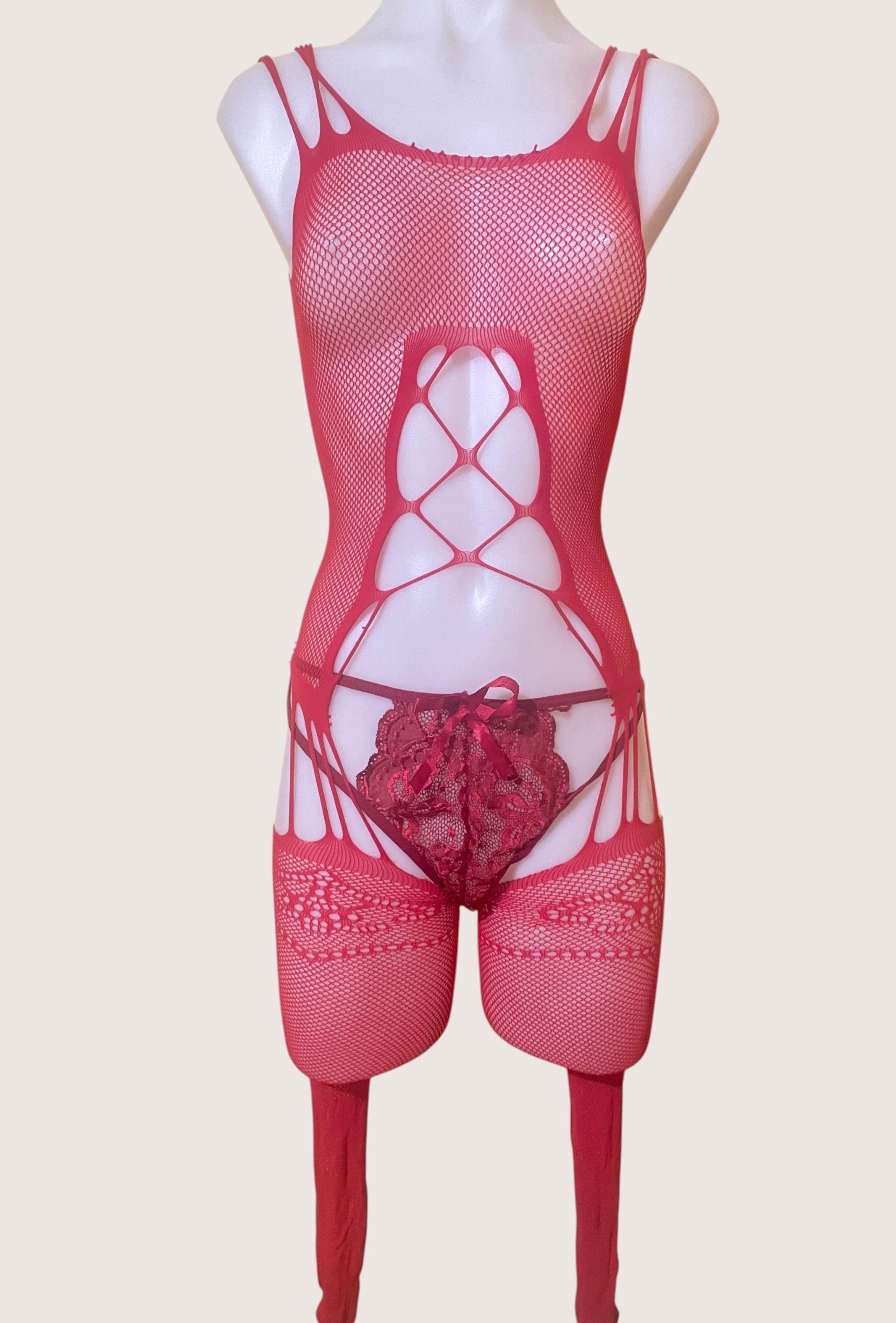 Pack Lencería Sensual Mujer – 5 Prendas Nuevas Sin Uso | Babydoll, Bodys de Malla y Body Stocking-7