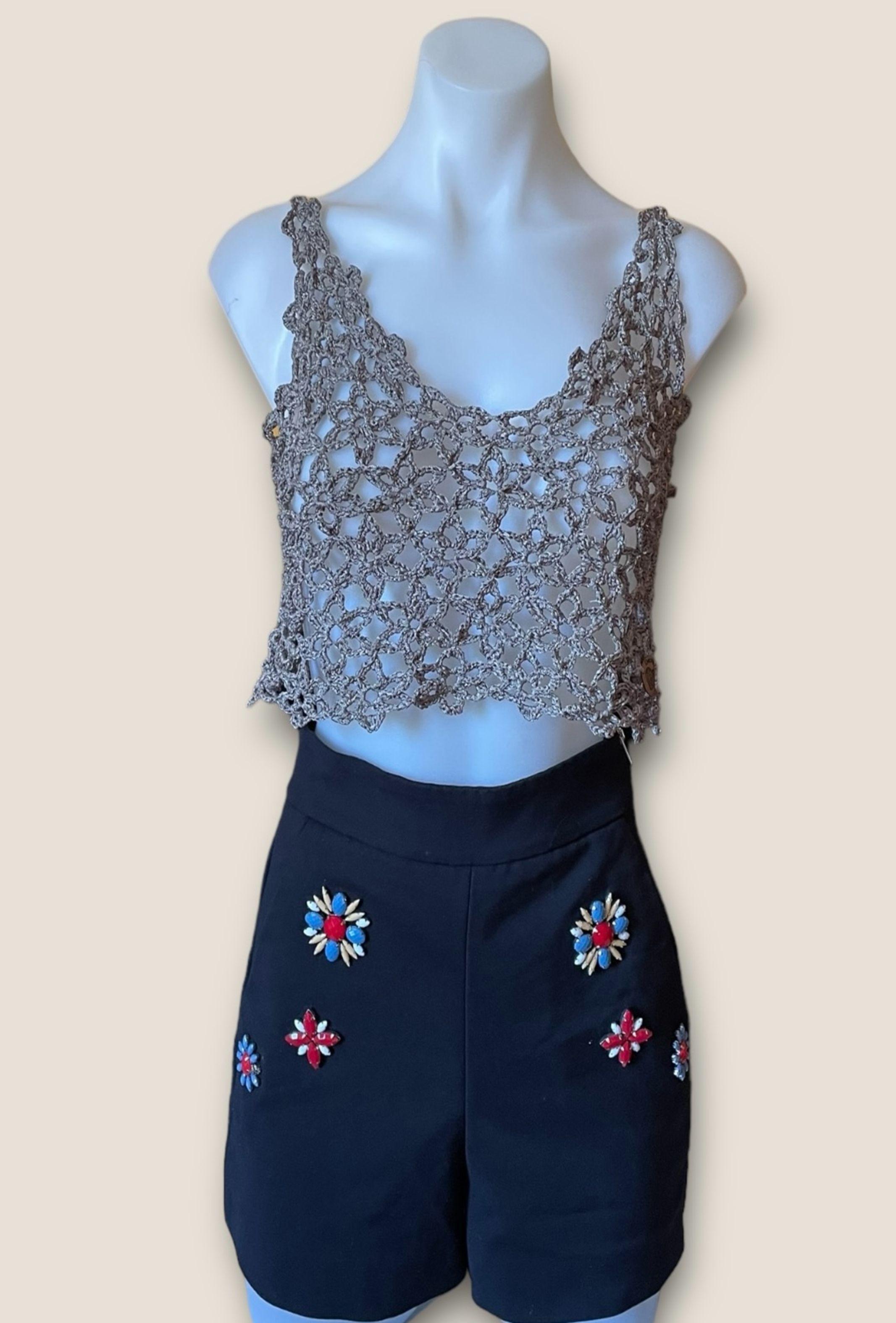 Top Floral Tejido -2