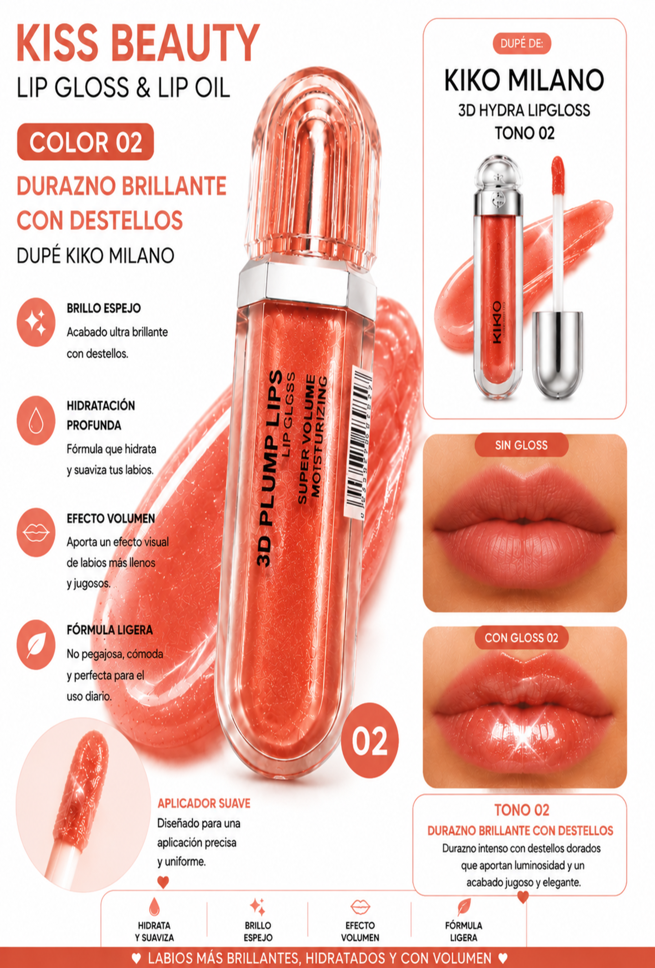 Labios de Impacto en Segundos  Gloss Voluminizador Efecto 3D-2