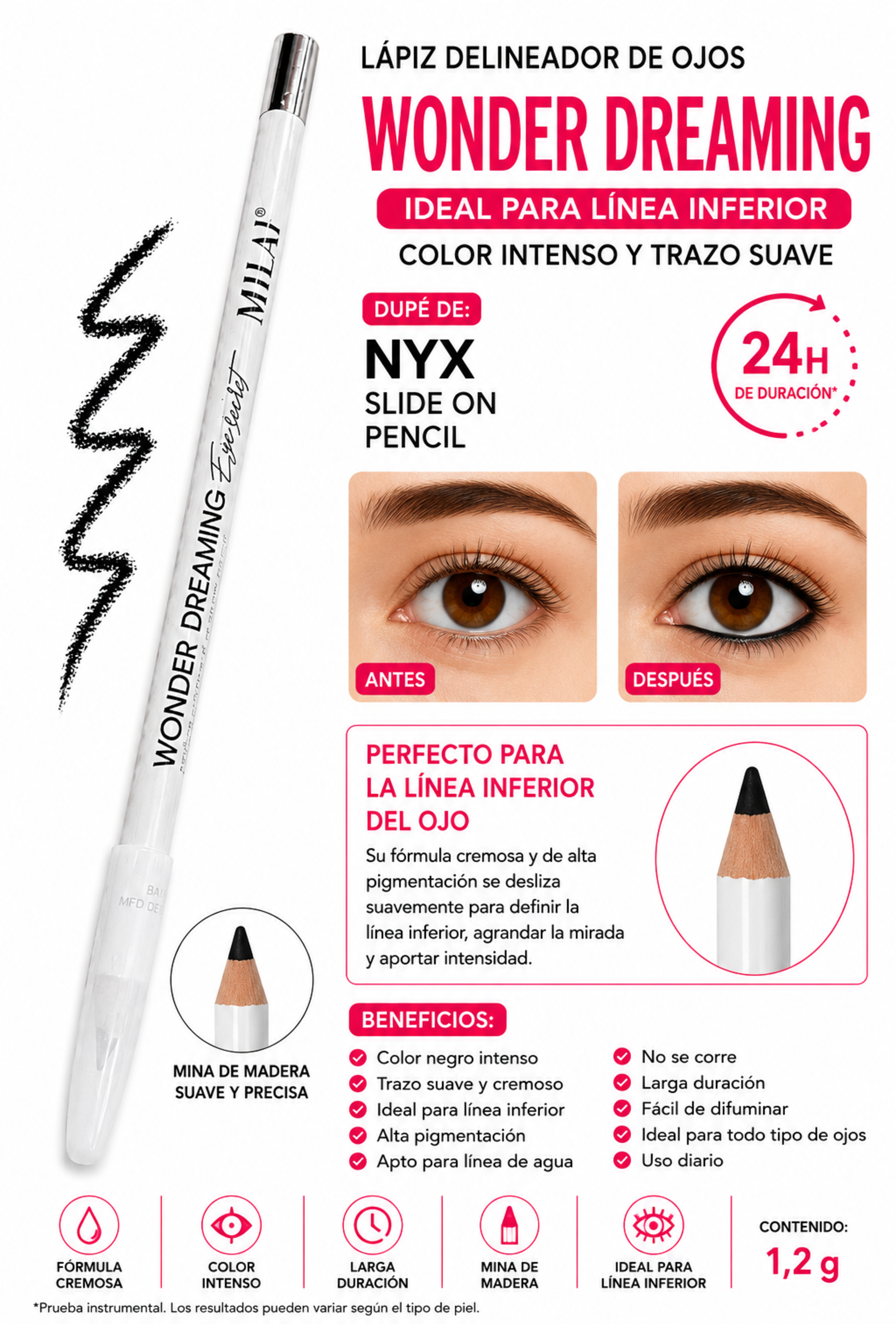 Delineador de Ojos MHL Wonder Dreaming Negro Intenso-2