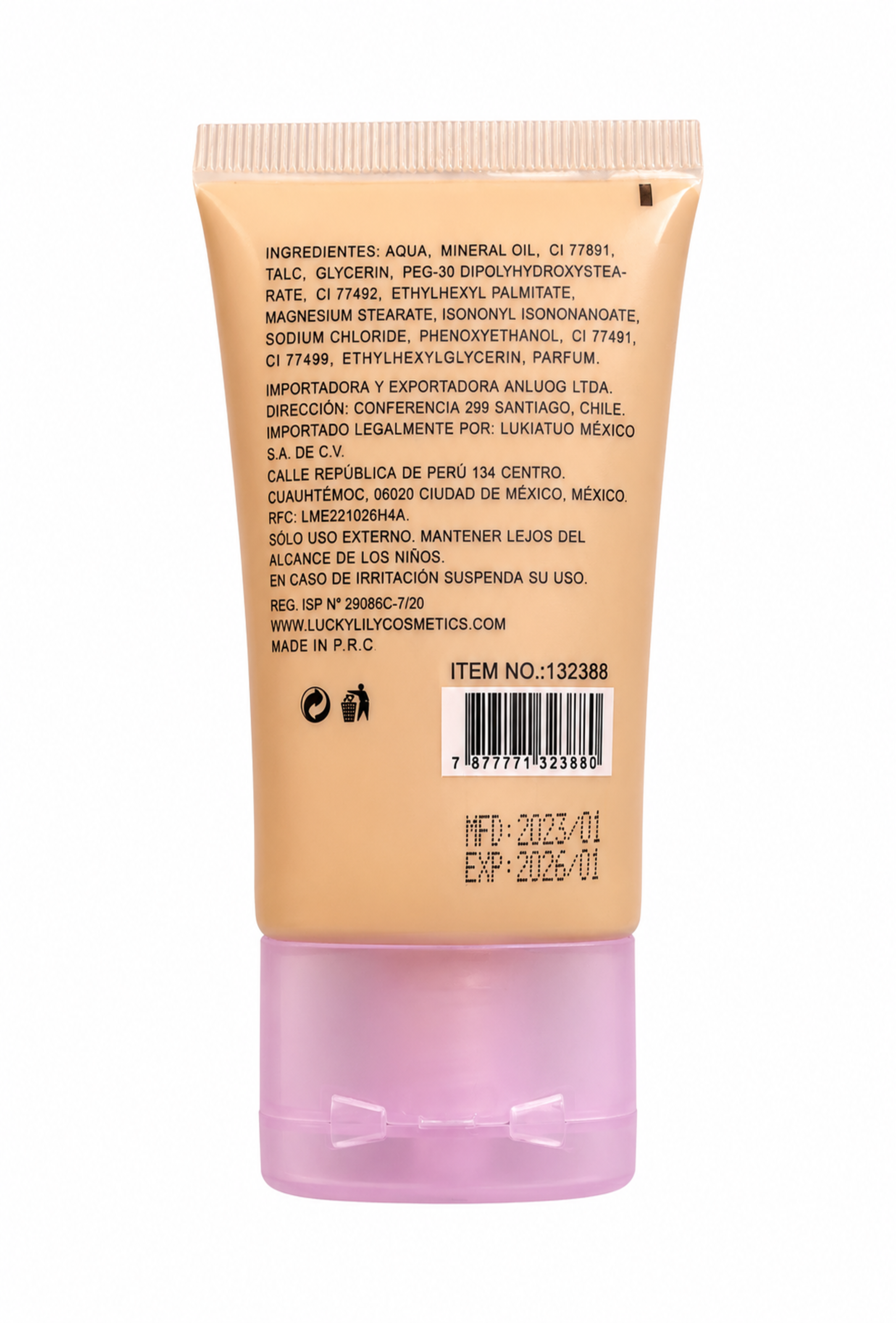 Base Líquida LuckyLily Bare With Me Blur 30 ml – Efecto Blur, Acabado Mate y Piel Uniforme-1