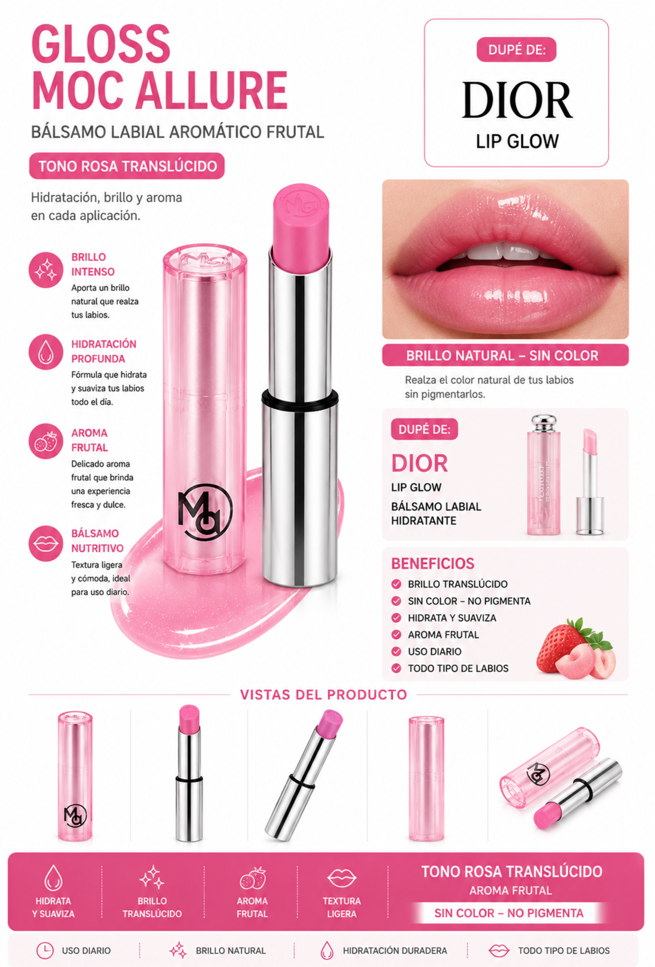 Labial Cambia Color Hidratante  Larga Duración y Resistente al Agua-4