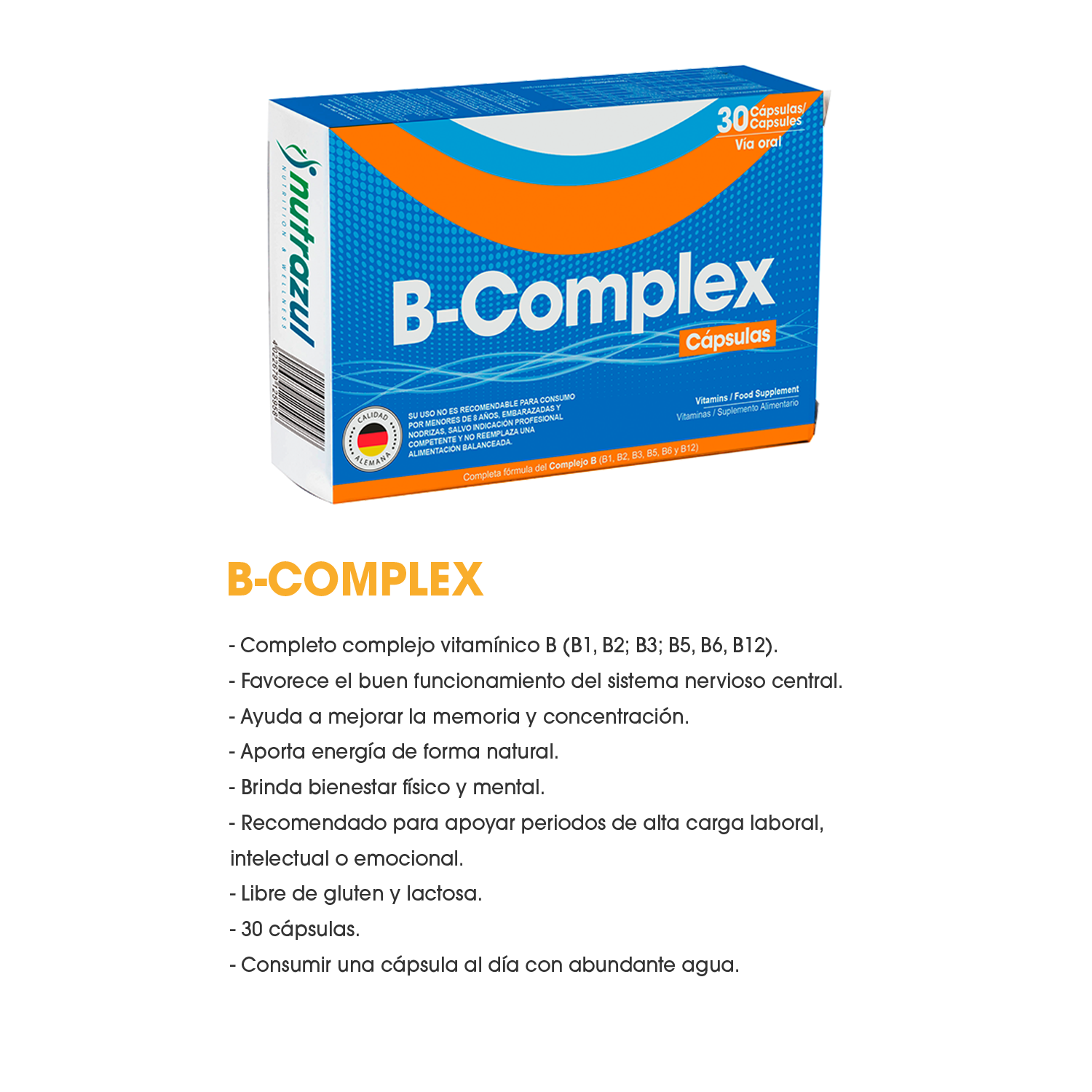 Colágeno 1000 mg (3)+ B-Complex Cápsulas (2) -Pack 5 unidades.-4