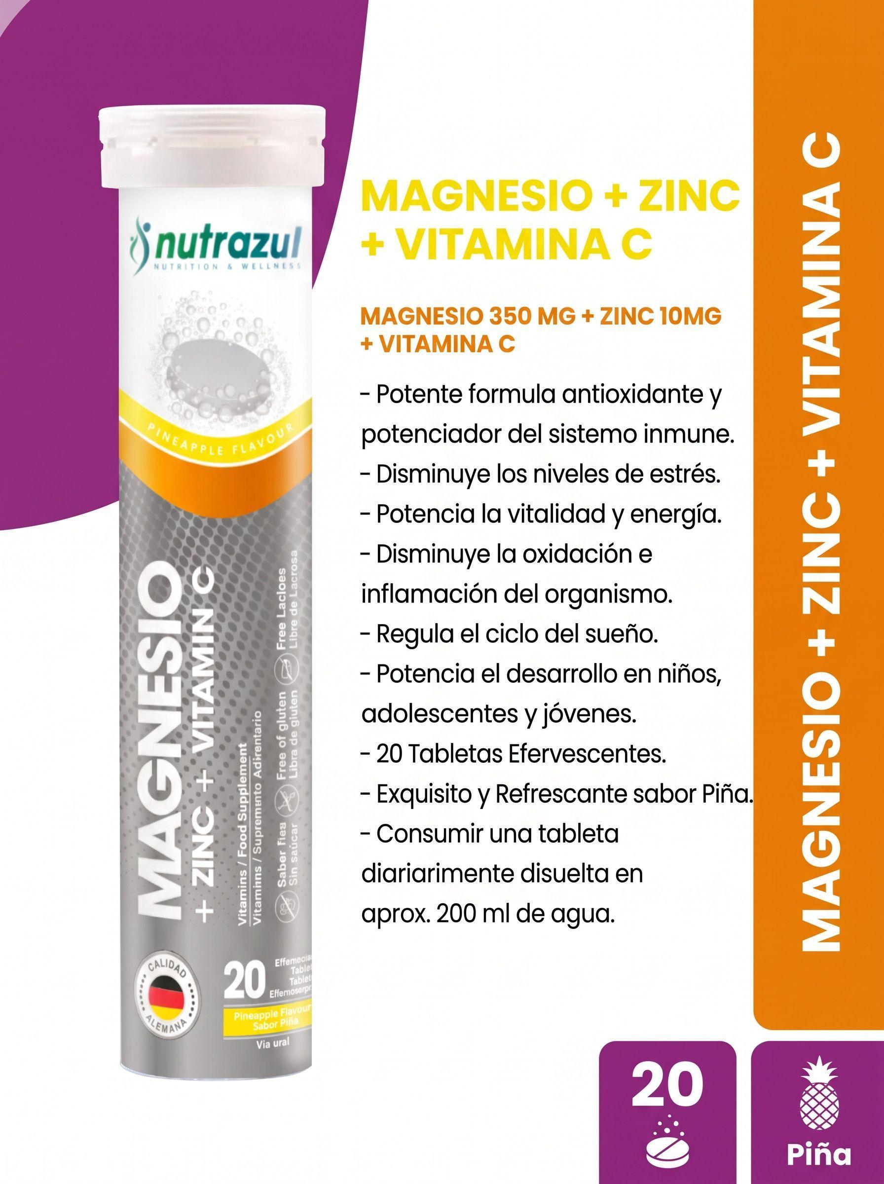 Magnesio - Zinc (3) + 3 Vitamina C 1000 mg - Pack 6 unidades.-2