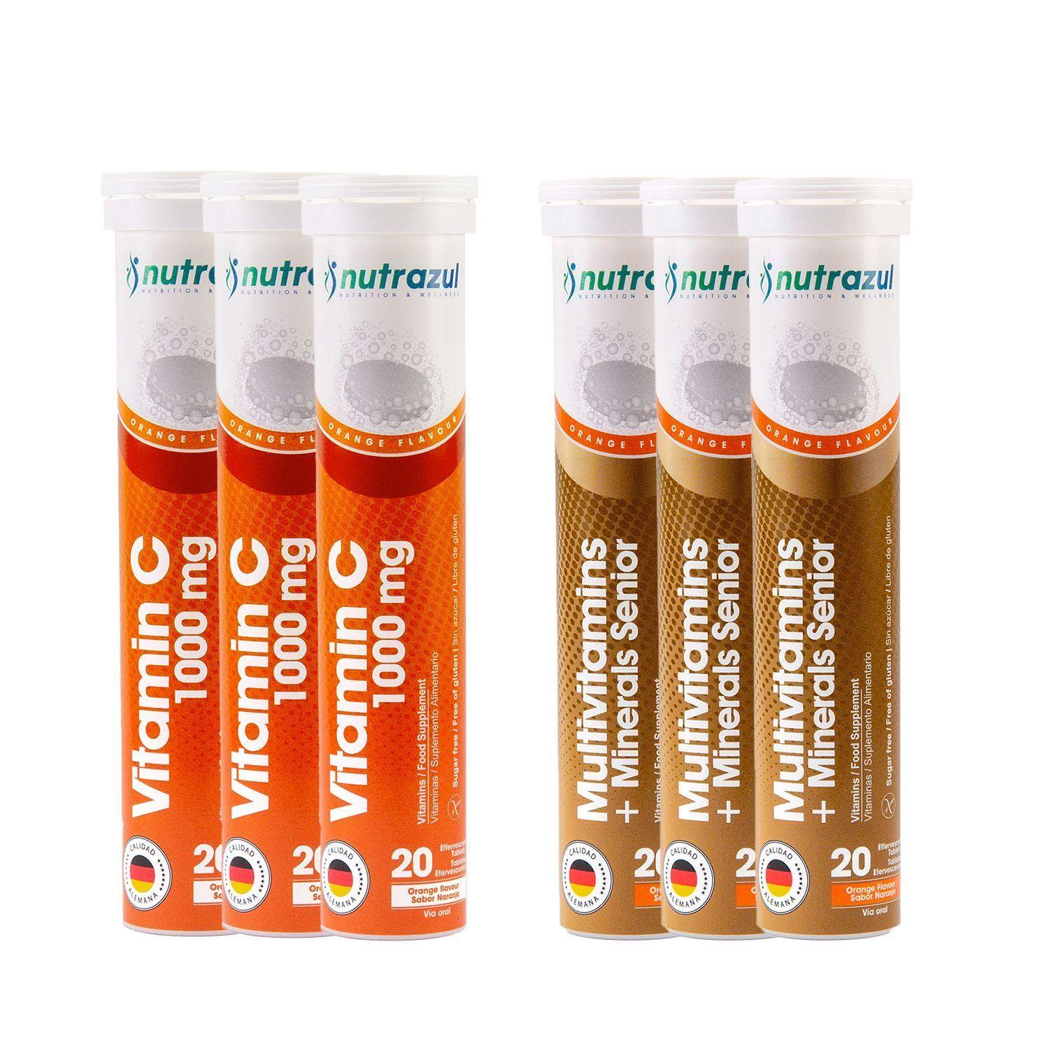 Vitamina C 1000 mg ( 3) + Multivitamínico Senior (3) - Pack 6 Unidades.-0