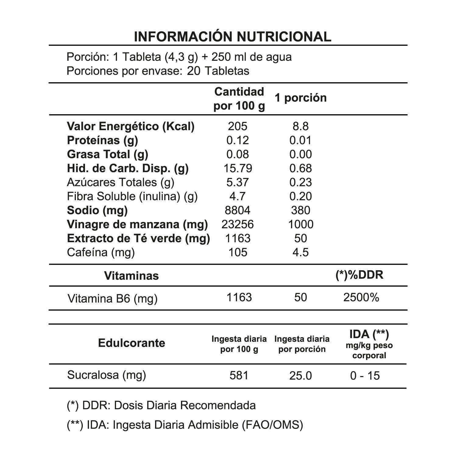Vinagre de Mnazana + Té Verde + Vit B6 - Pack 2 Unidades  -2