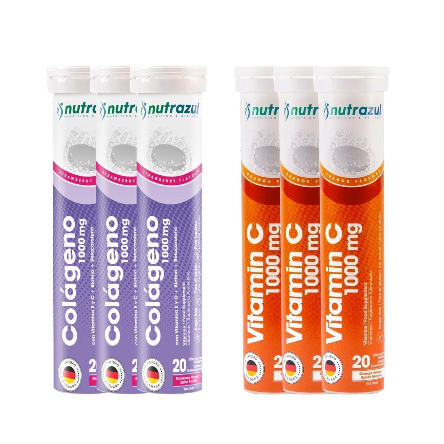Colágeno 1000 mg (3) + Vitamina C 1000 mg (3) - Pack 6 u.-0