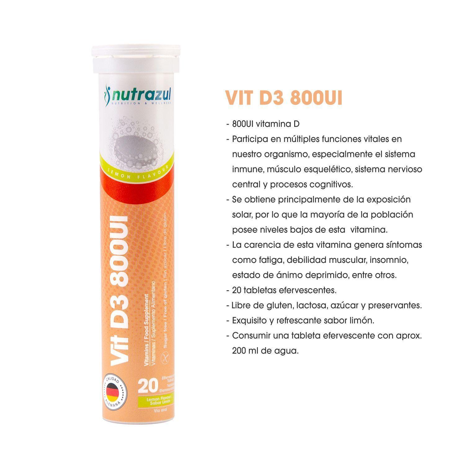 Vitamina D3 -800 UI (3) + Complejo B- B-Complex ( 2) -Pack 5 Unidades.-2