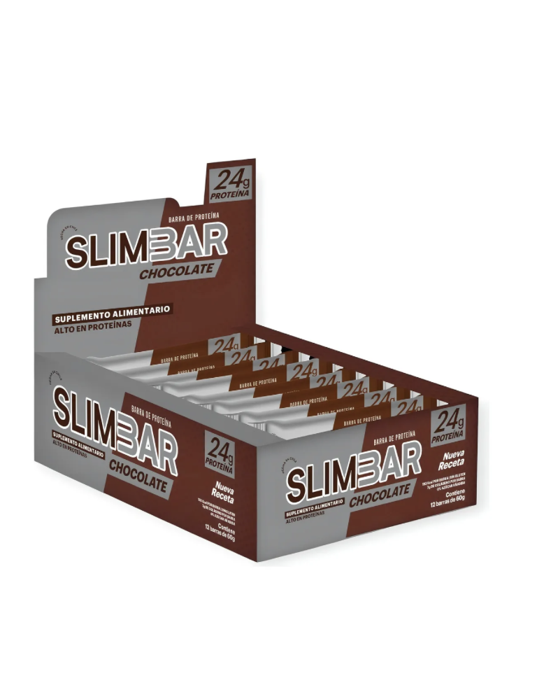 Slimbar Barras de Prote na Chocolate Sin Gluten Caja 12 Unidades 60g-0