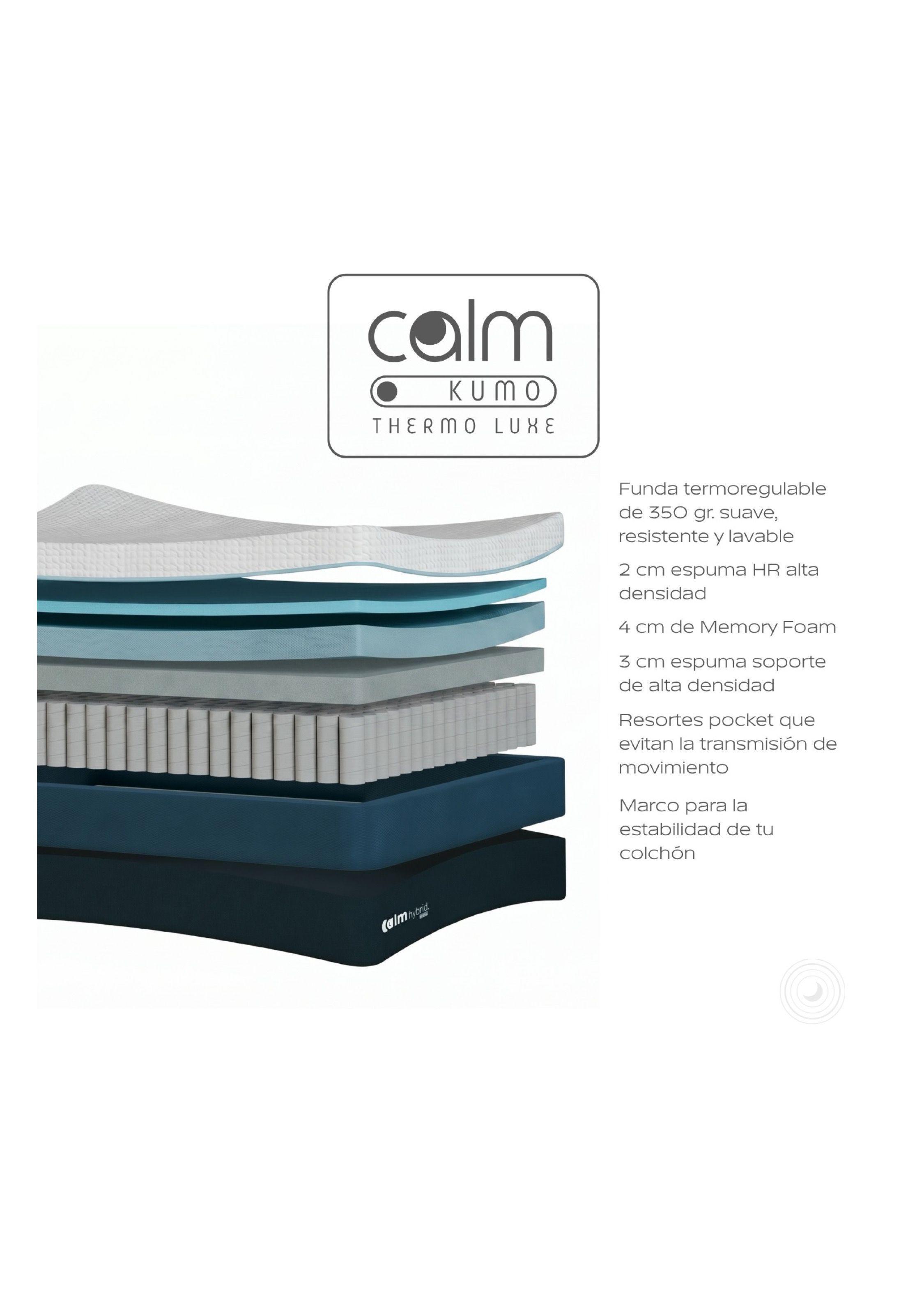 Colchon Calm KUMO Thermo Luxe 2 Plazas 150x190 cm-1