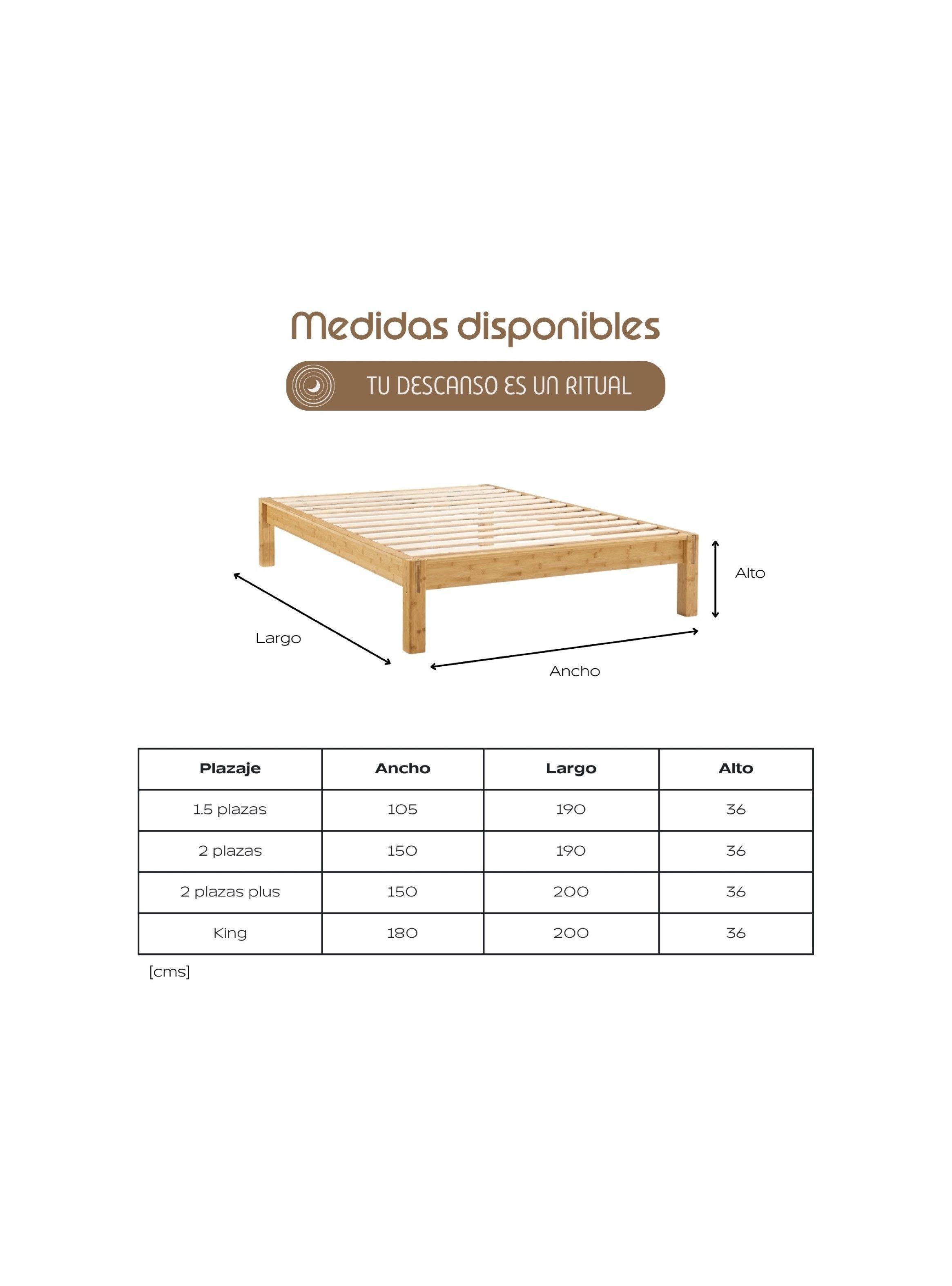 Combo Cama Calm NAGI Colchon KUMO Thermo Luxe 2 Plazas Plus 150x200-3