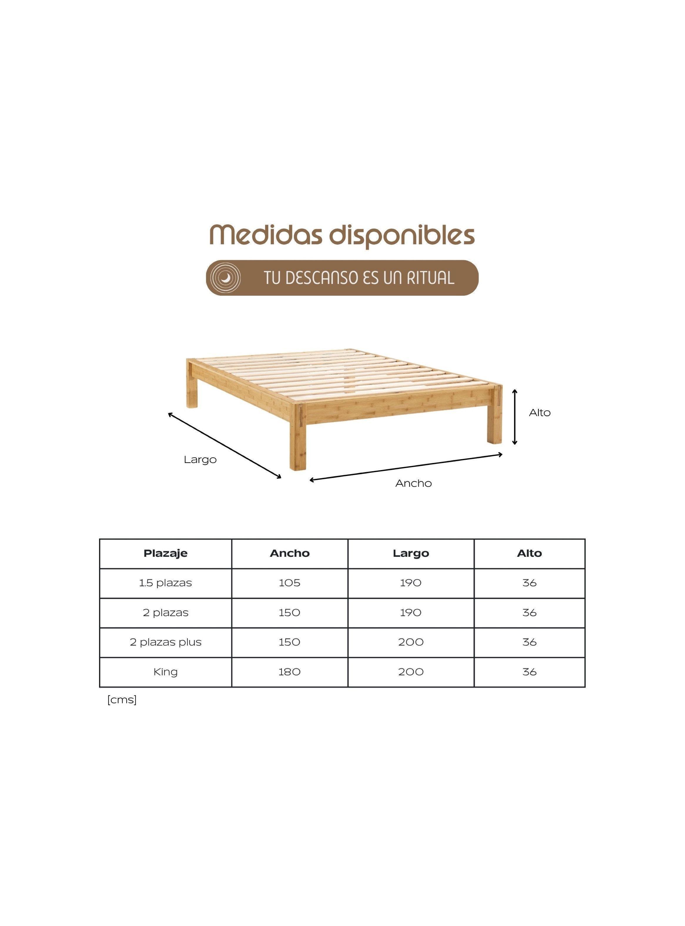 Combo Cama Calm NAGI Colchon UMI Hybrid Core 1 5 Plazas 105x190-4