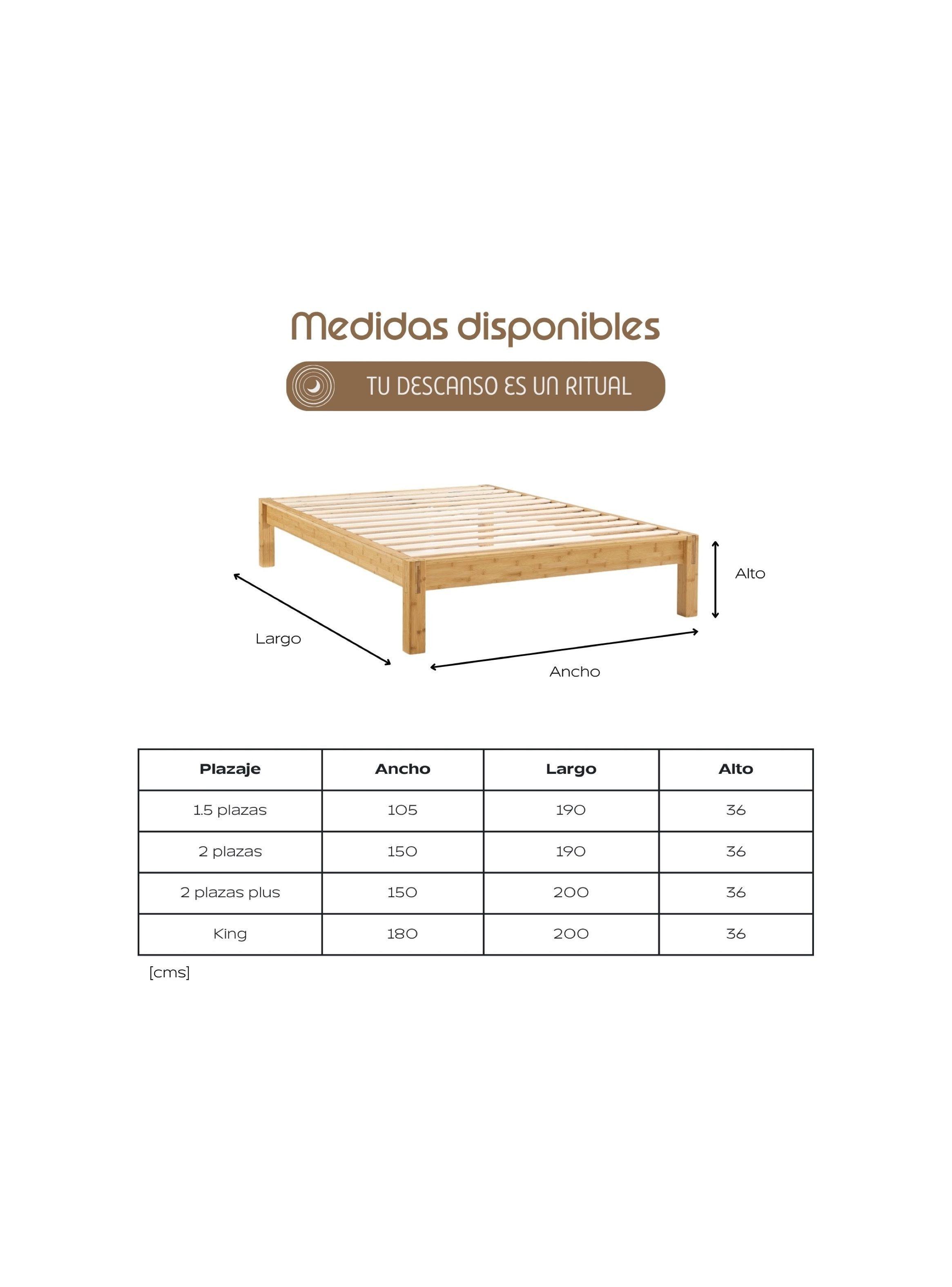 Base de Cama Calm NAGI Plaza y Media 105x190 cm-4