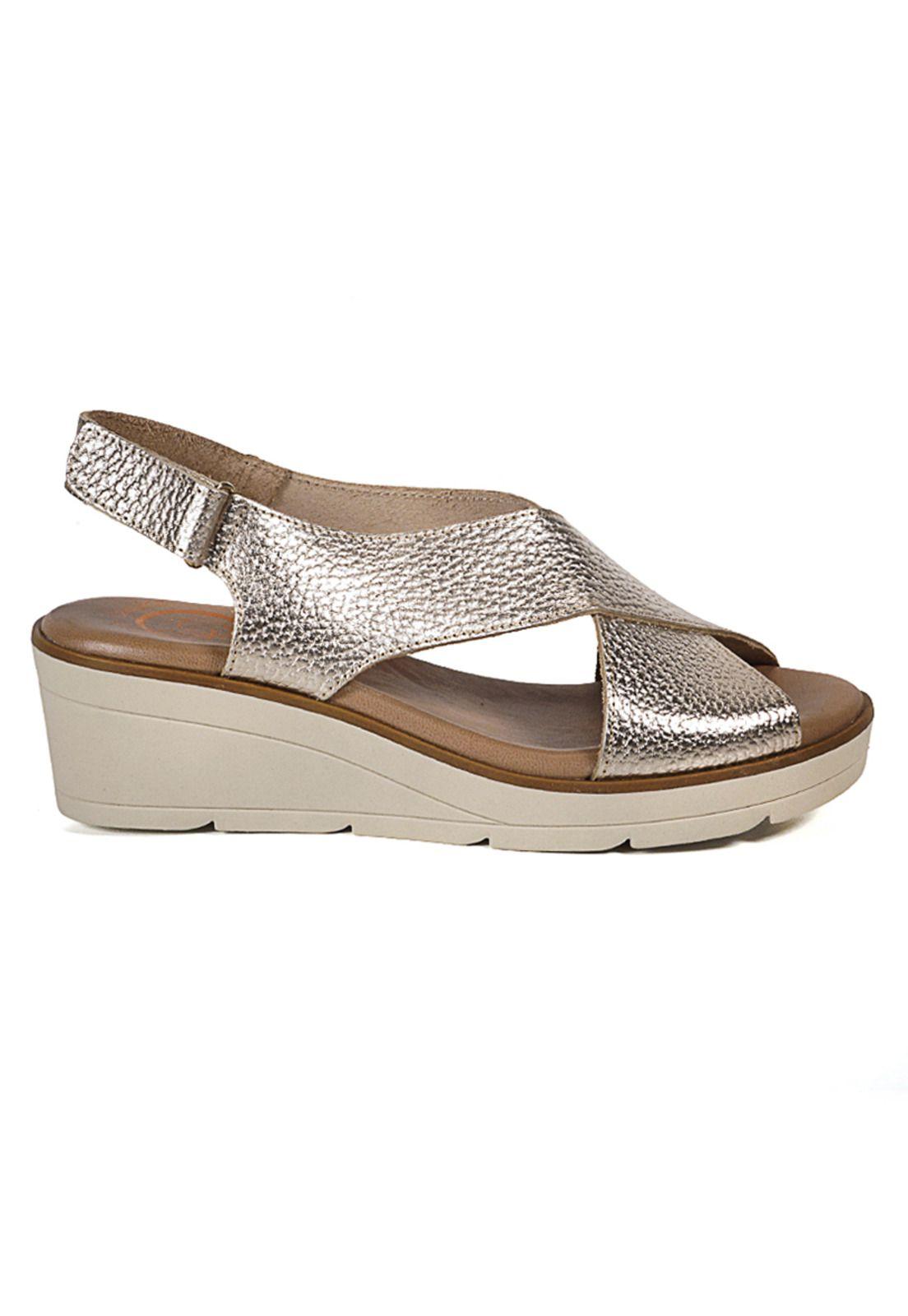 Sandalia Cuero Xaviera Dorado-1