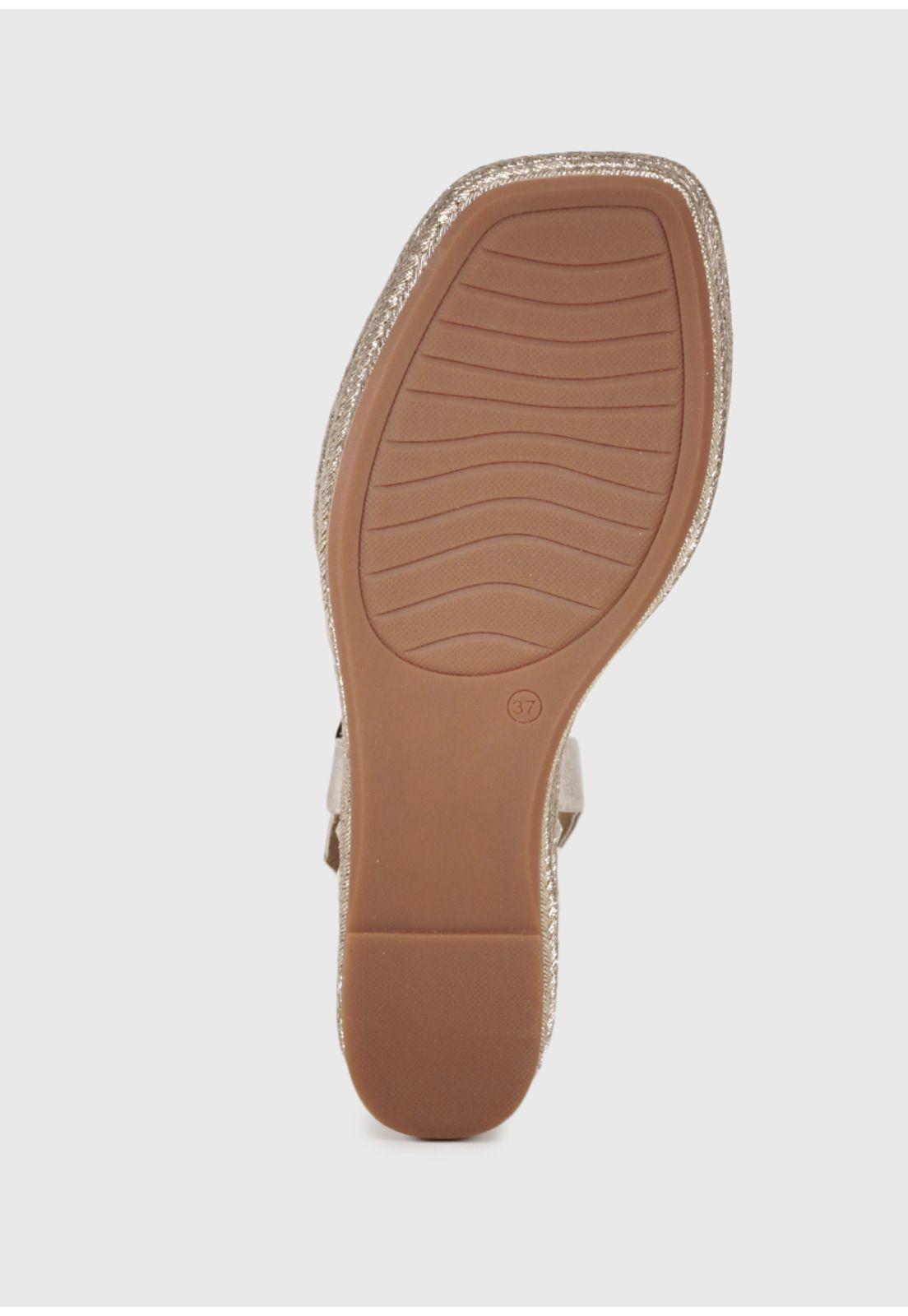 Sandalia Cuero Ibalú Dorado-5