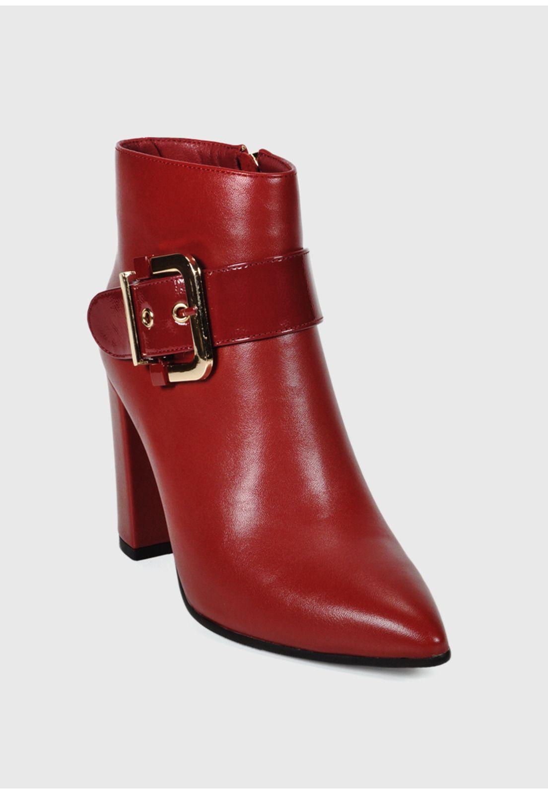 Botín Mujer Andris Rojo-3