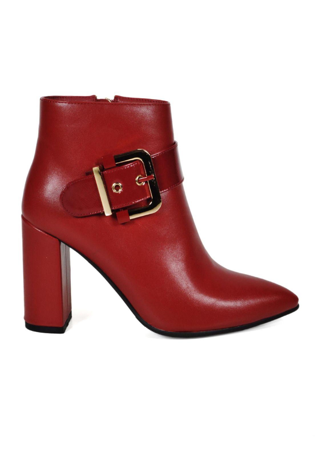 Botín Mujer Andris Rojo-5