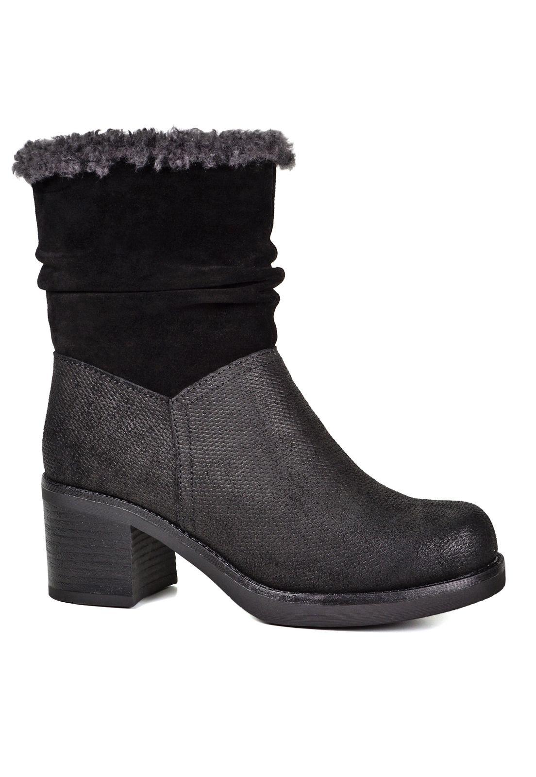 Botín Cuero Estefania Negro-0