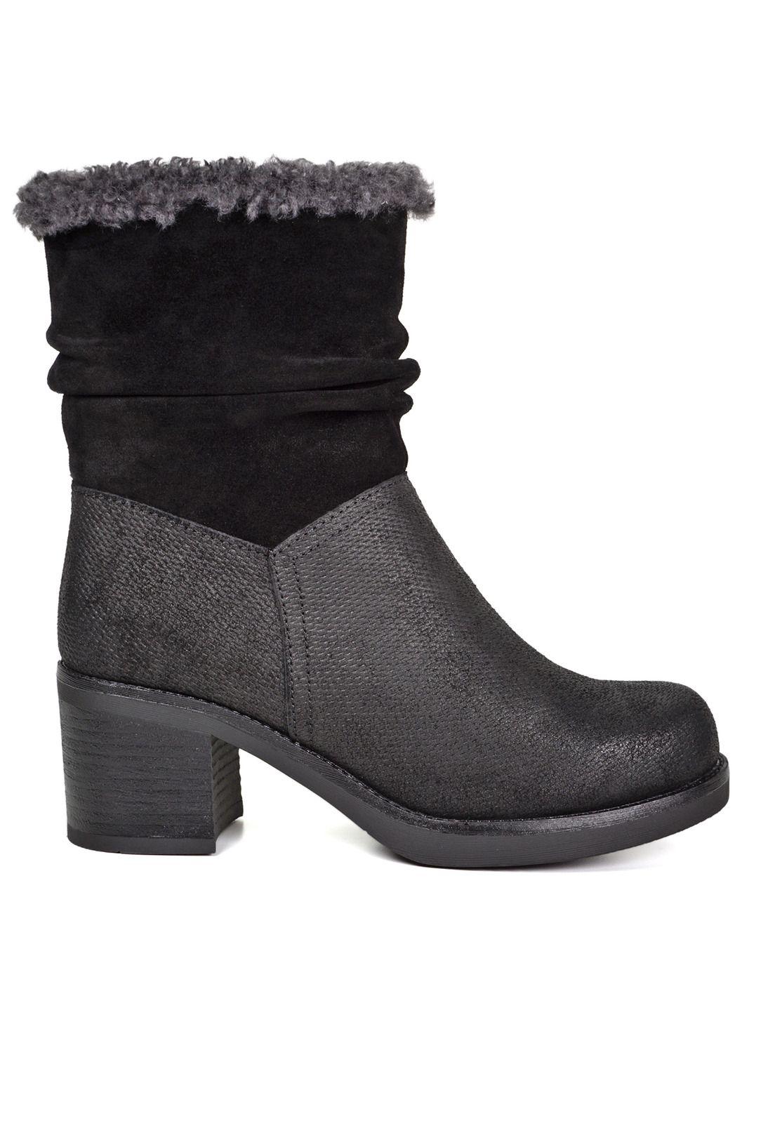 Botín Cuero Estefania Negro-1