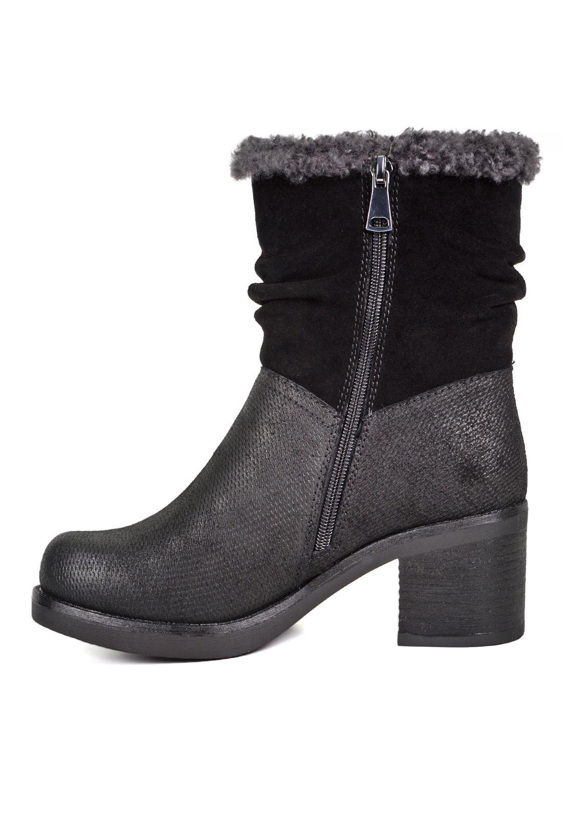 Botín Cuero Estefania Negro-4