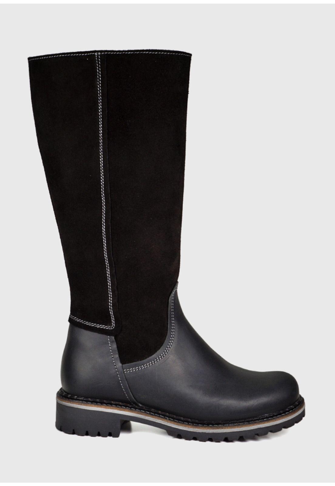 Bota Cuero Calista Negro-6