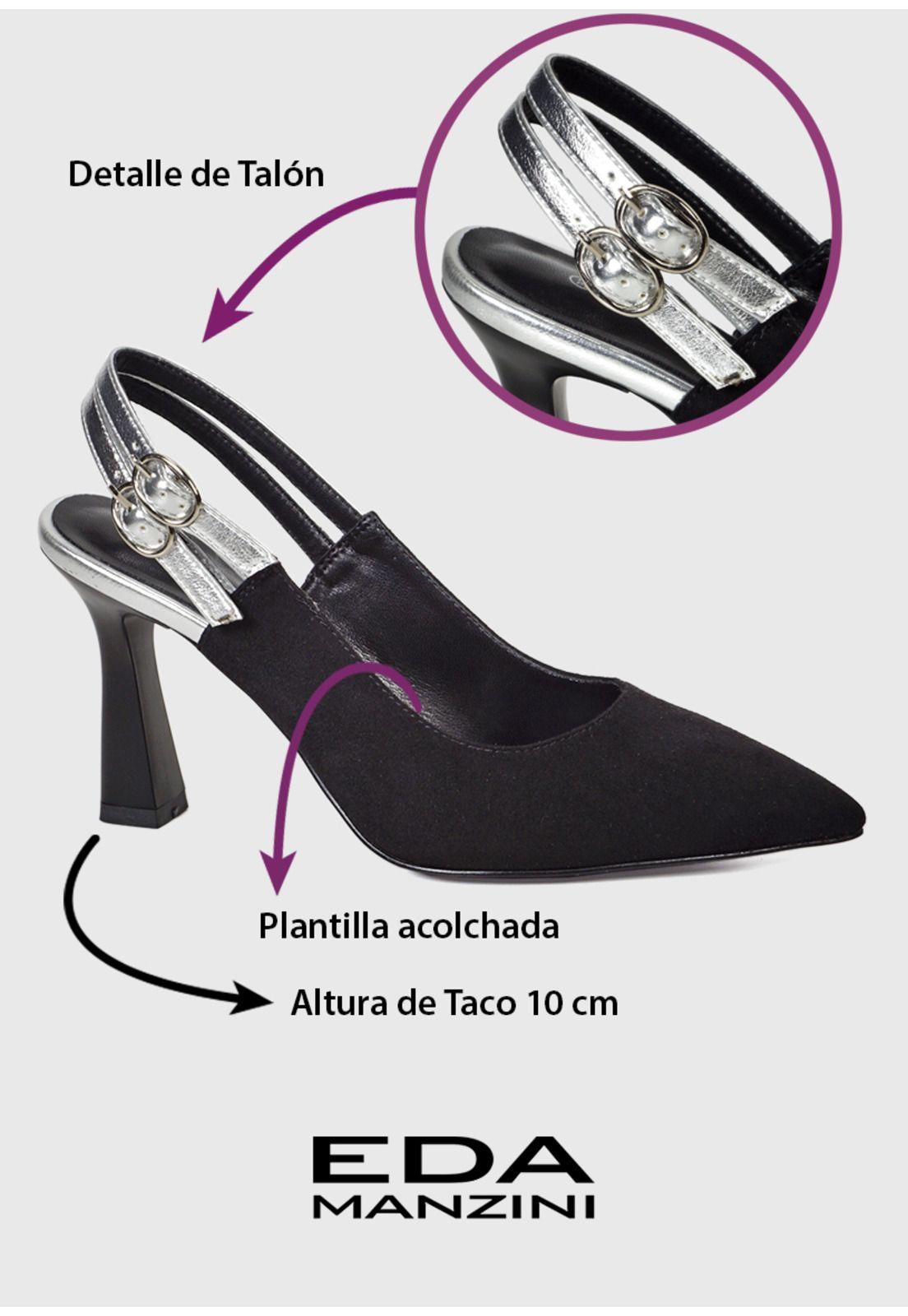Sandalia Bernabella Negro Plata-2