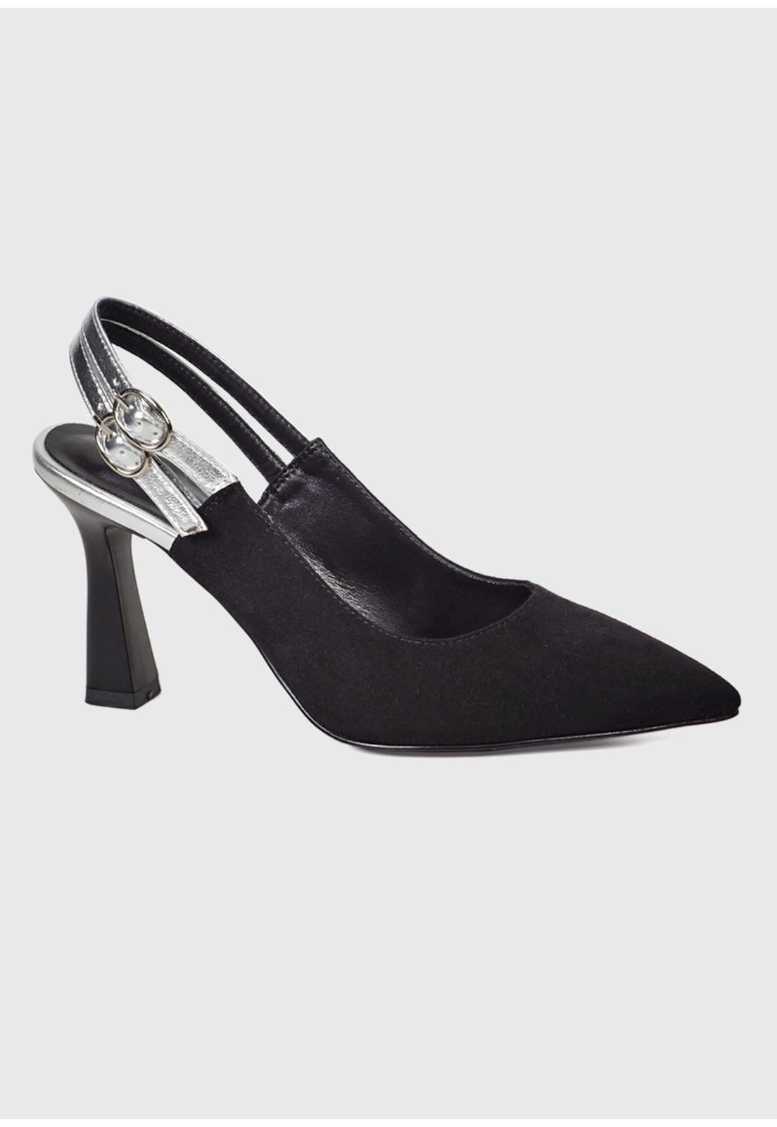 Sandalia Bernabella Negro Plata-3