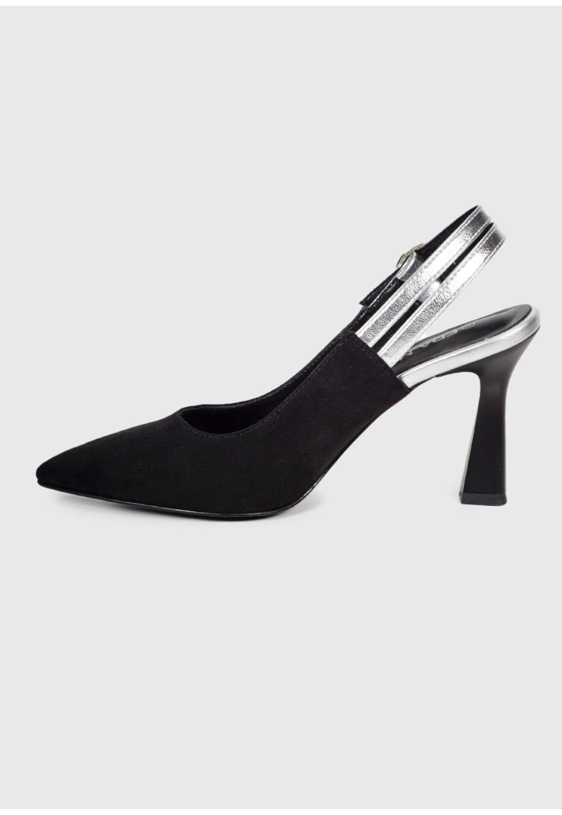 Sandalia Bernabella Negro Plata-6