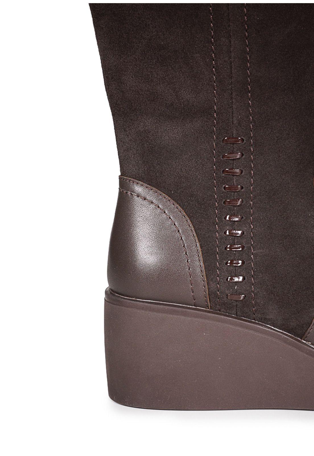 Bota Cuero Celina Café Oscuro-3