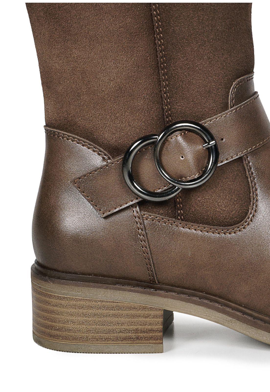 Bota Cuero Diane Café-3