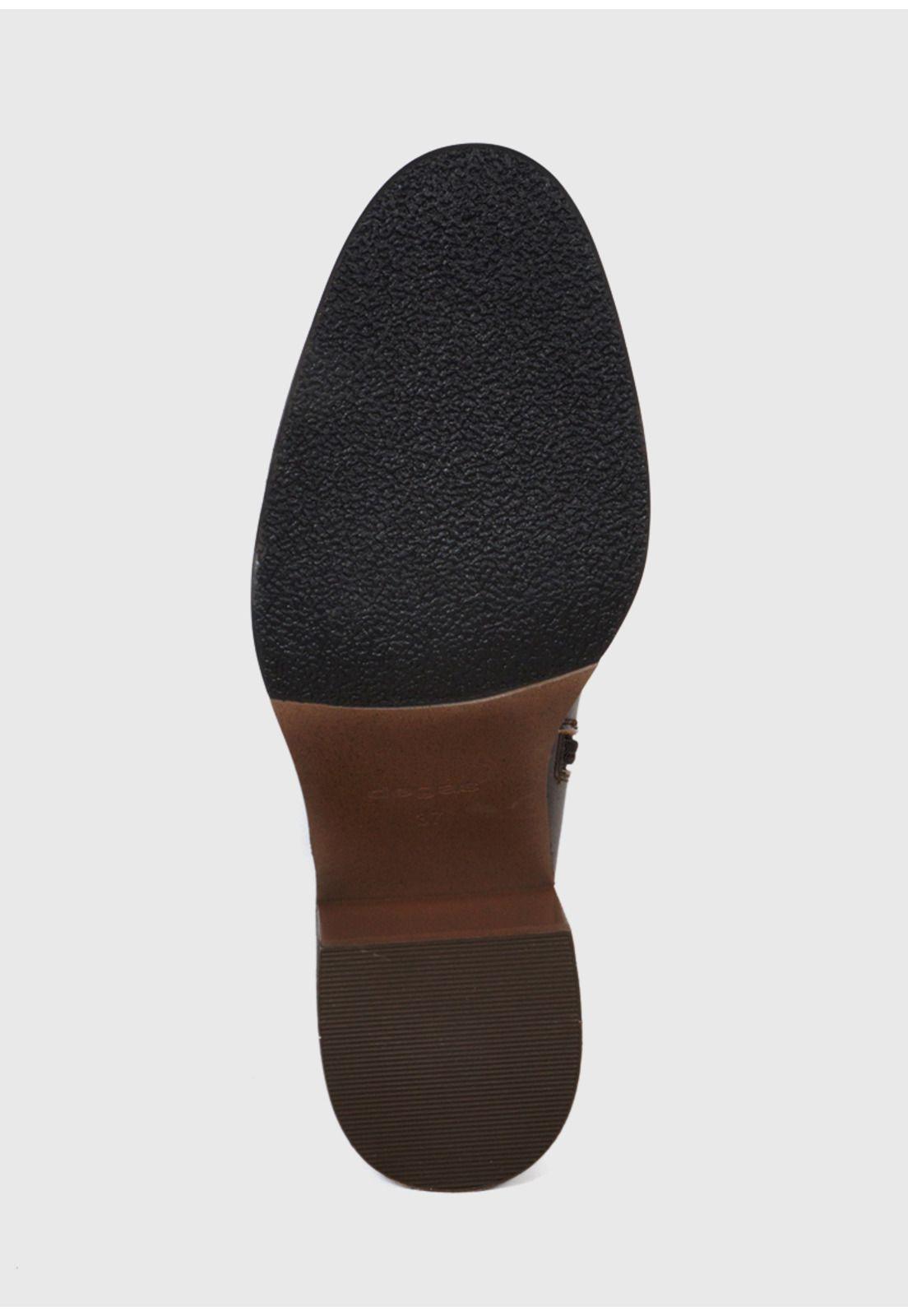 Bota Mujer Cuero Bashira Café-6