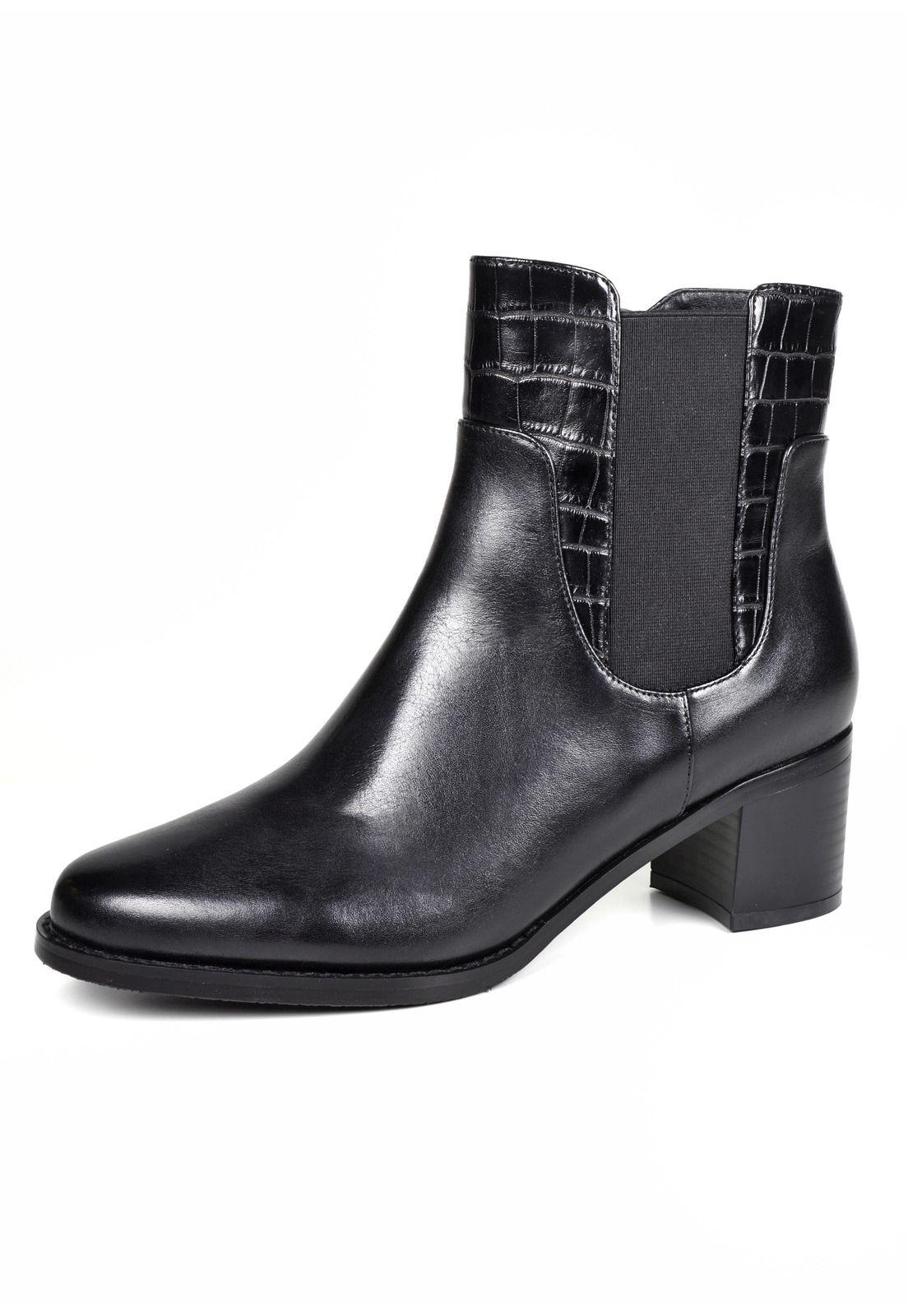Botin Cuero Giuliana Negro-0