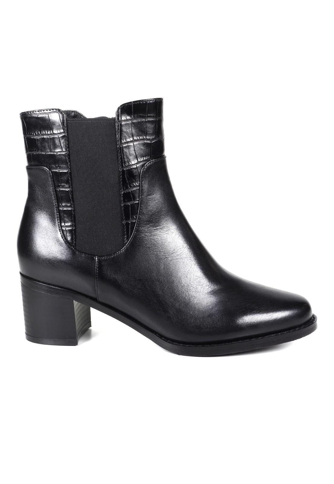 Botin Cuero Giuliana Negro-1