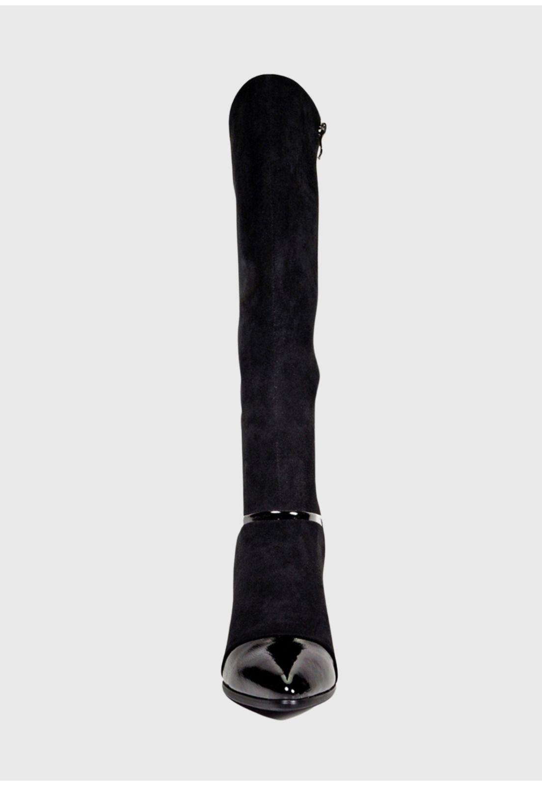 Bota Mujer Haikou Negro Gamuza-2