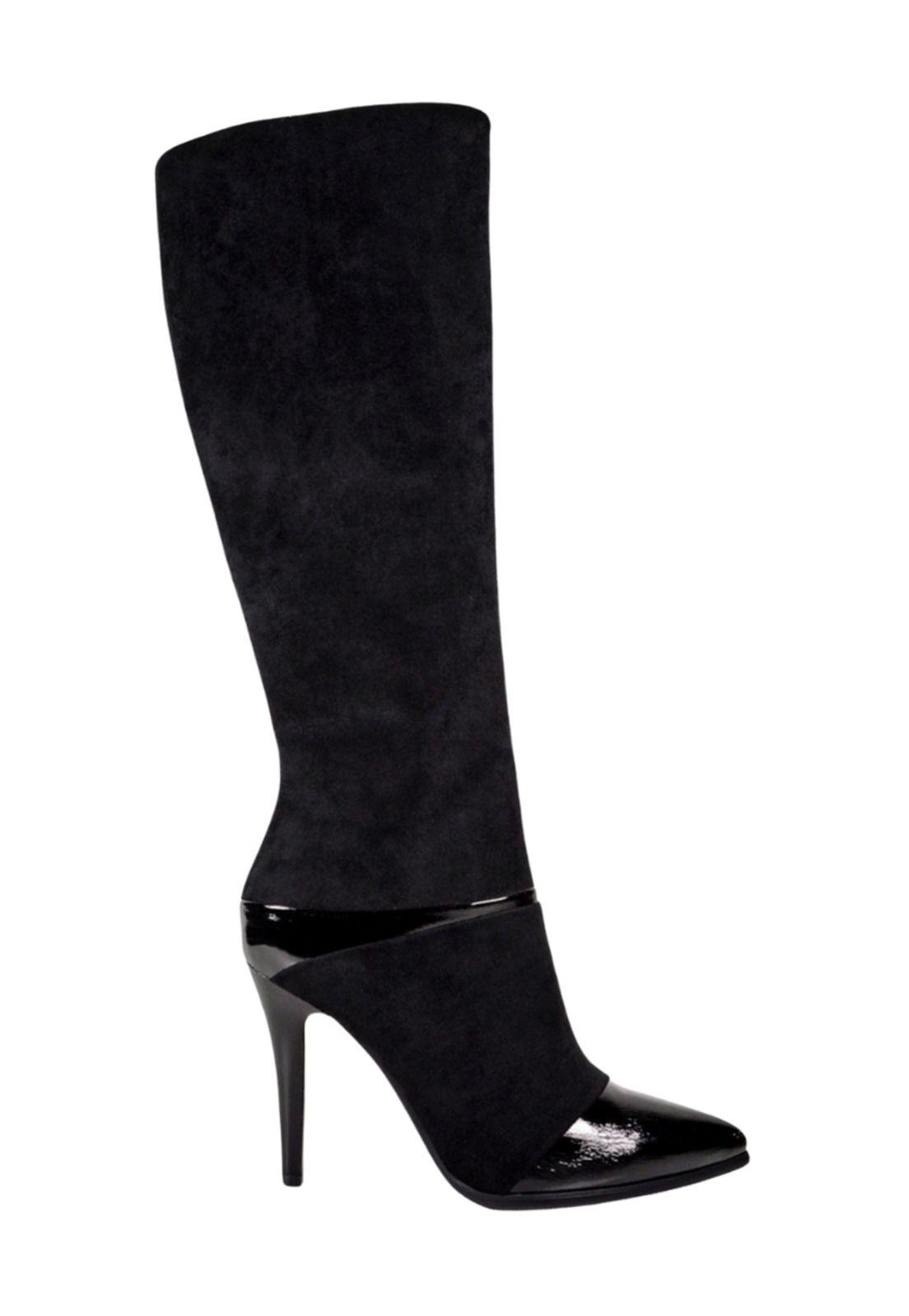 Bota Mujer Haikou Negro Gamuza-0
