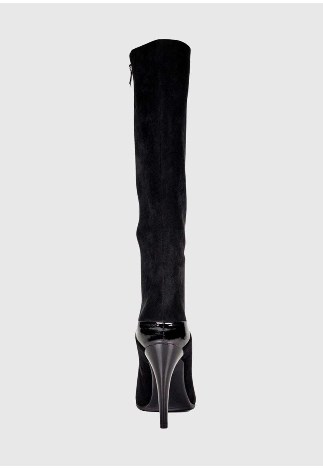 Bota Mujer Haikou Negro Gamuza-4