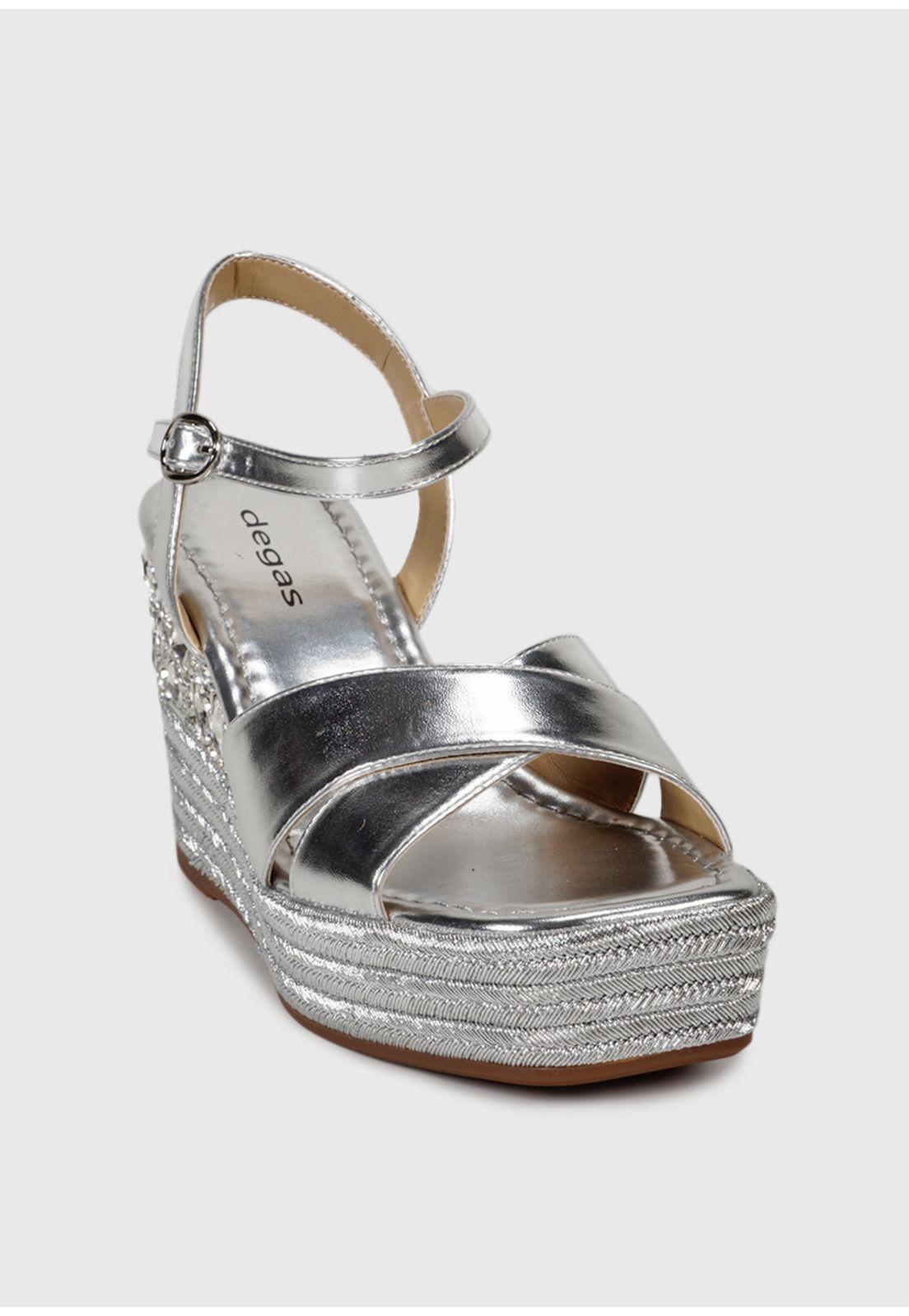 Sandalia Cuero Ibalú Plateado-2