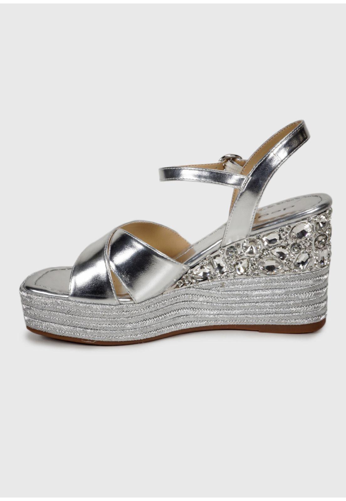 Sandalia Cuero Ibalú Plateado-4