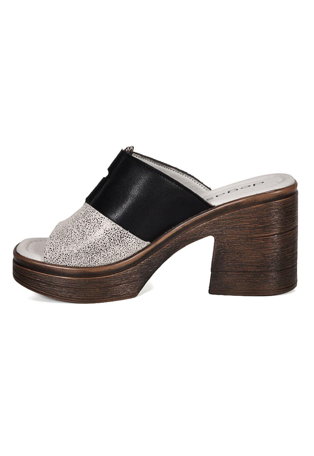 Sandalia Cuero Wilany Negro Print-3