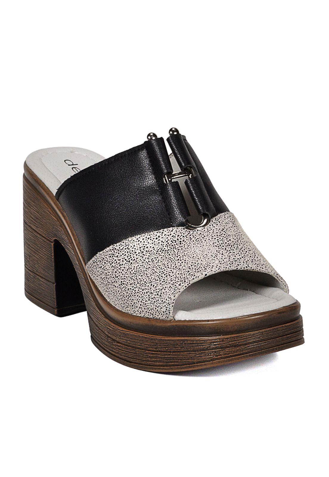 Sandalia Cuero Wilany Negro Print-5