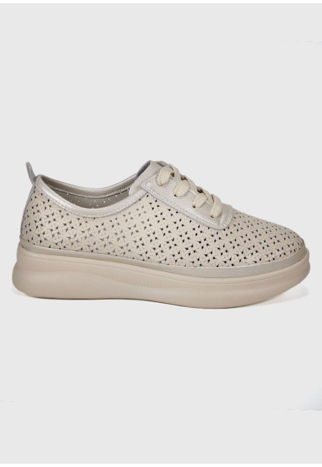 Zapatilla Cuero Jenara Beige-2