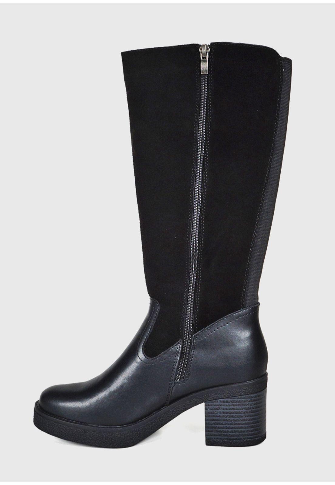 Bota Cuero Usune Negro-4