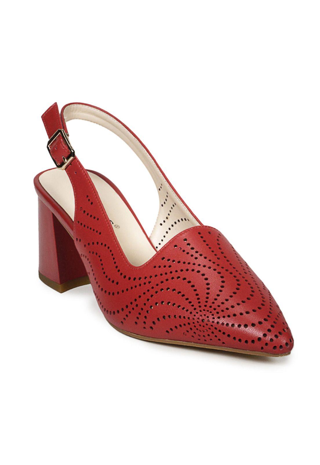 Zapato Cuero Adaya Rojo-2