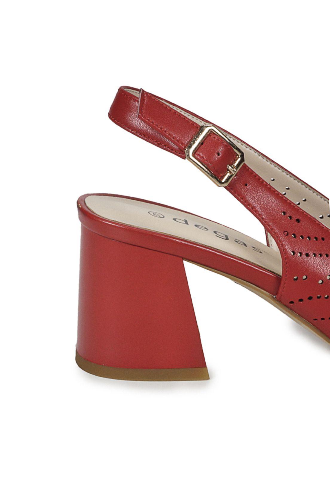 Zapato Cuero Adaya Rojo-5