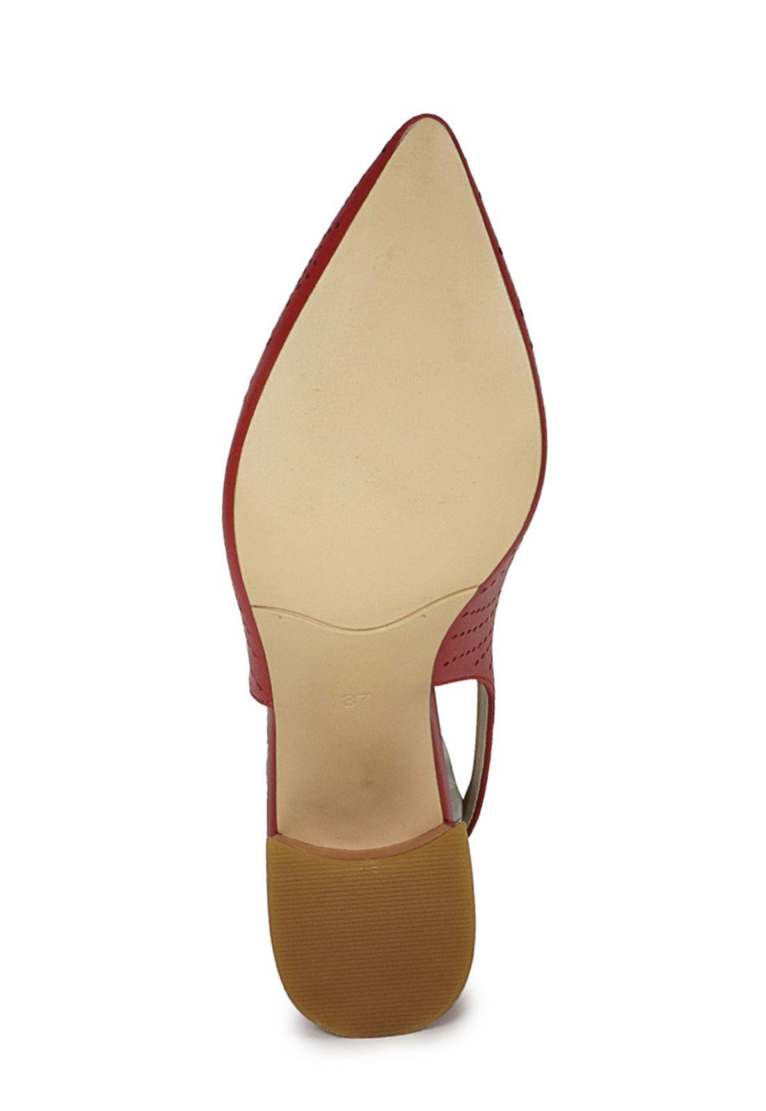 Zapato Cuero Adaya Rojo-7