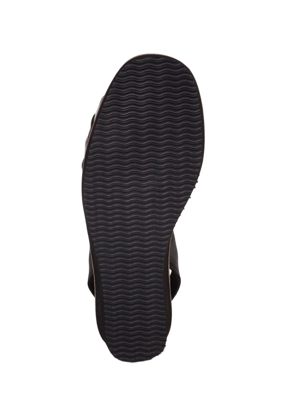 Sandalia Cuero Charmiane Negro Plata-7